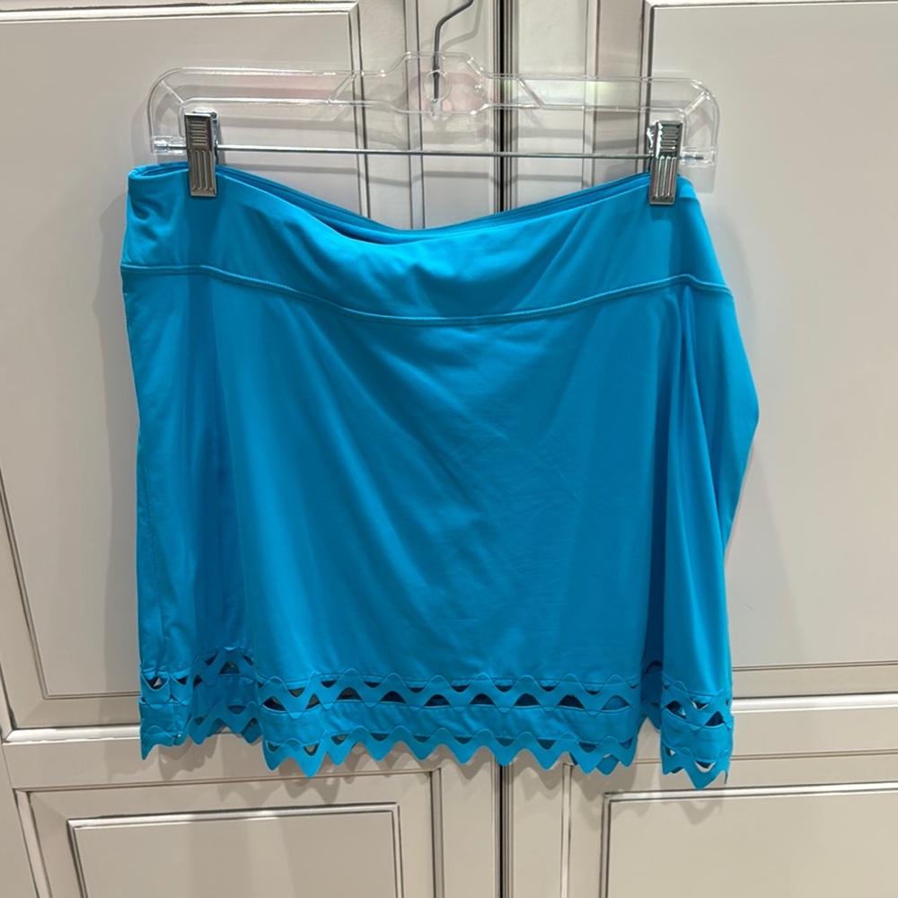 Lilly Pulitzer Blue Women's Skirt size xl Luxletic with shorts built in - Picture 2 of 10